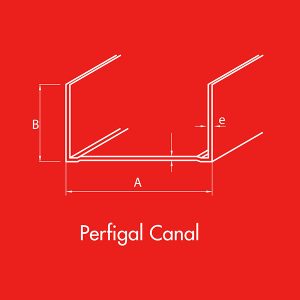 Perfigal Tabiques   Canal Normal    61 x 20 x 0,5 x 0,4 mm x 3 m