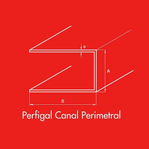 Perfigal Canal Perimetral  20 x 25 x 0,5 mm x 3 m
