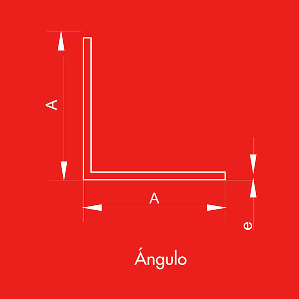 Perfil Ángulo Doblado  40 x 3 mm x 6 m